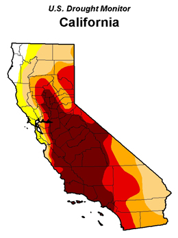 Drought California March 31 2016 Map Onlyl
