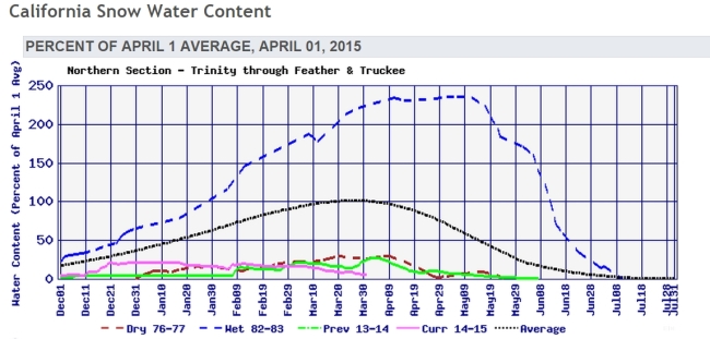 April 1 2015 Northern Sierra Snowpack 650 px.jpg