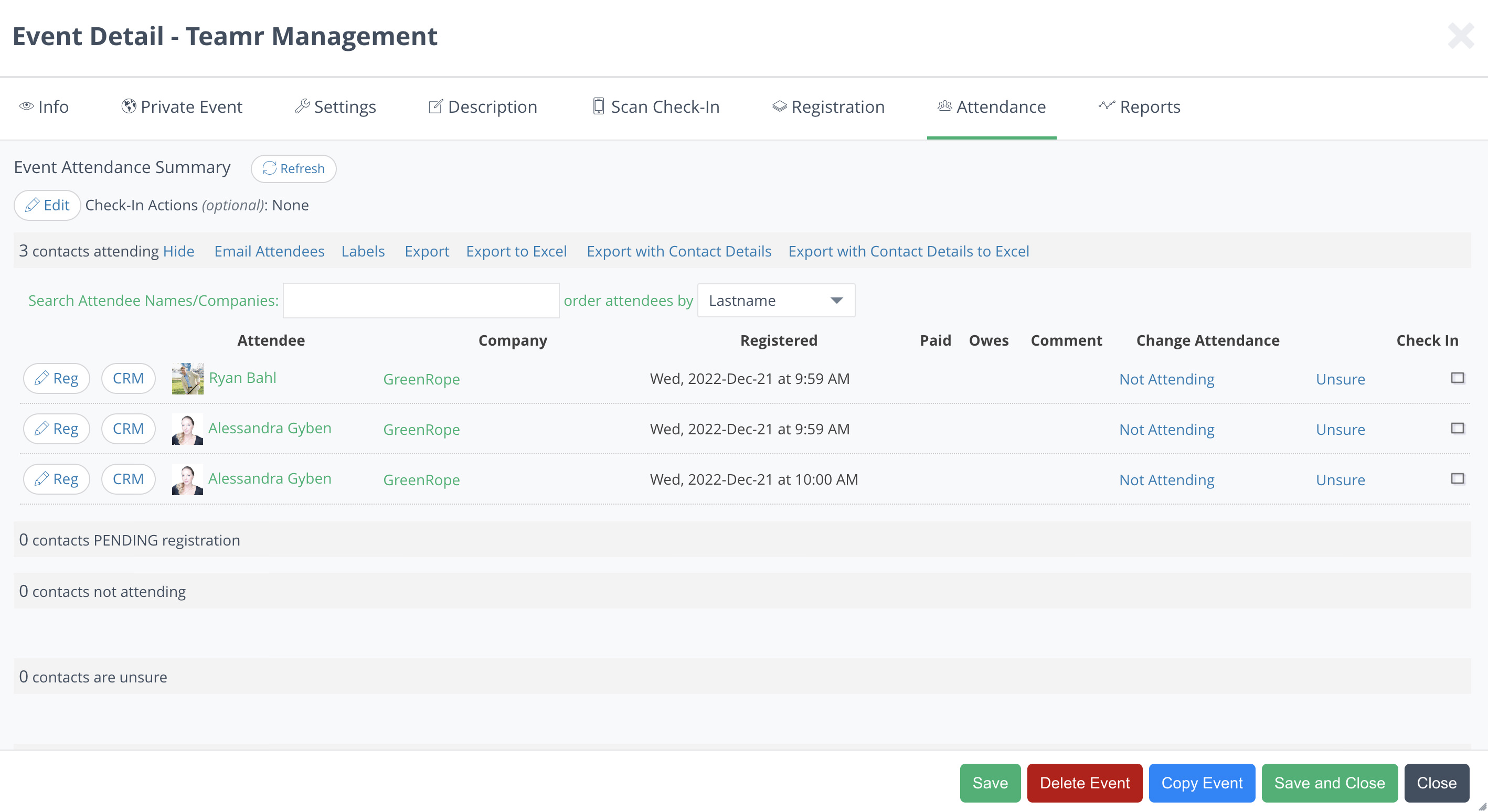 CRM with Calendaring