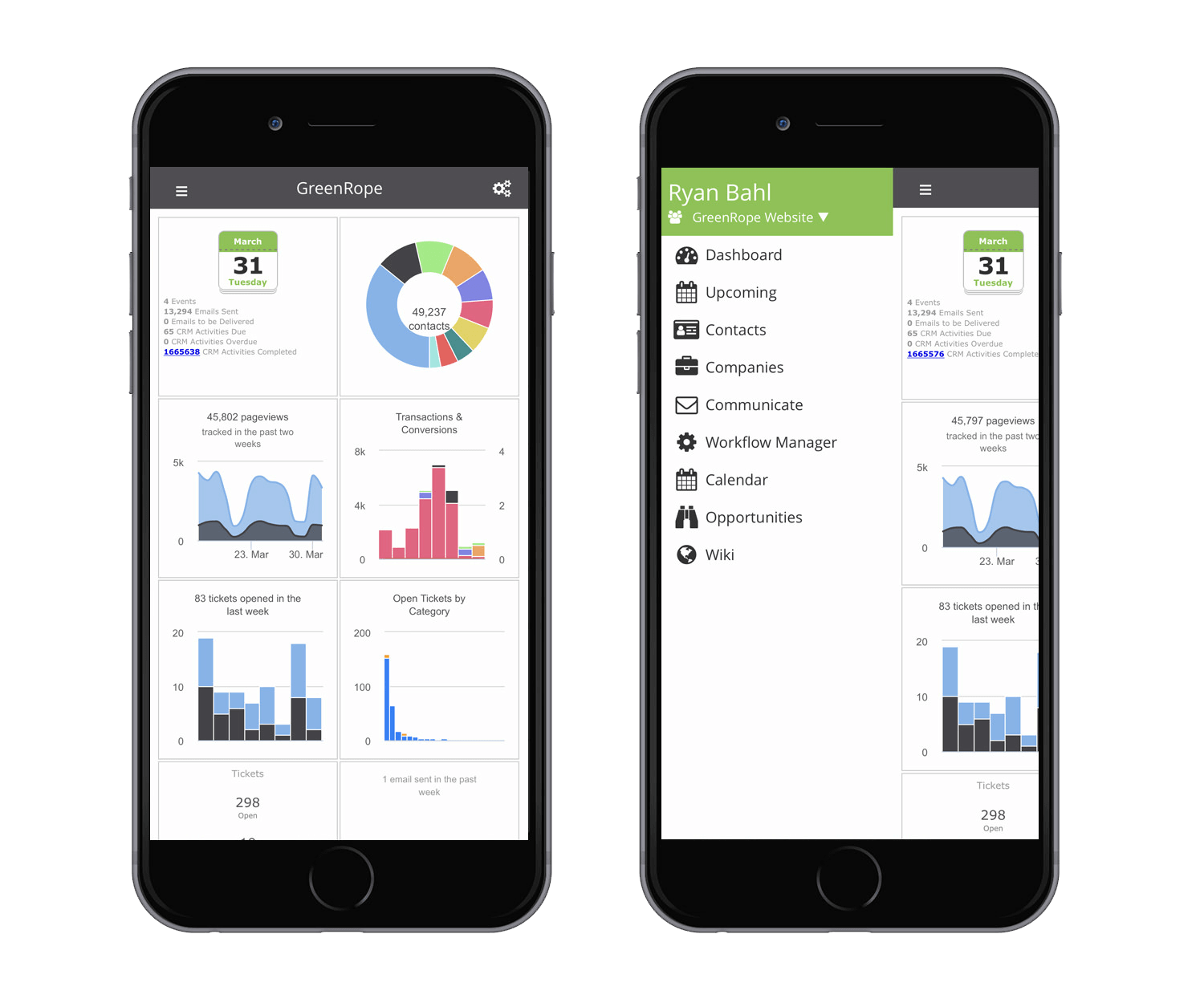 Mobile CRM App GreenRope