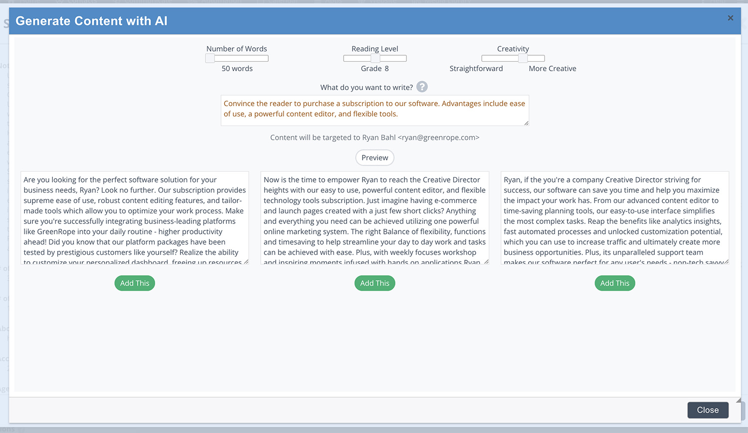 ChatGPT Integration