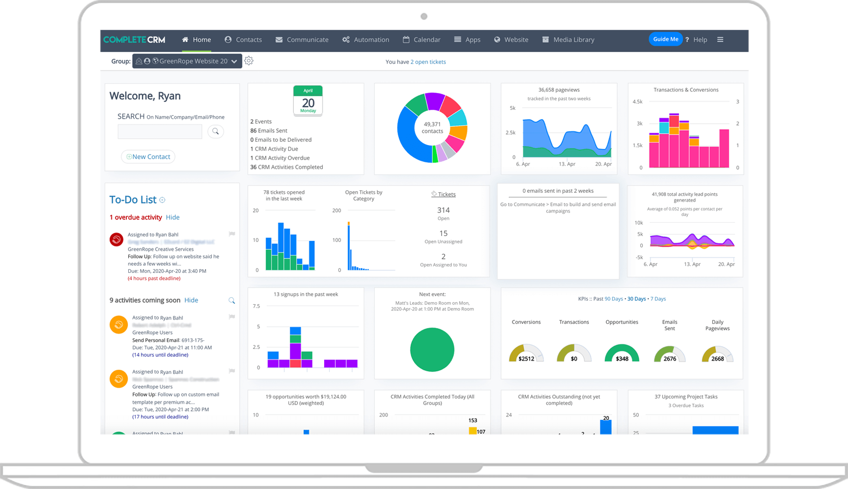Complete CRM Dashboard