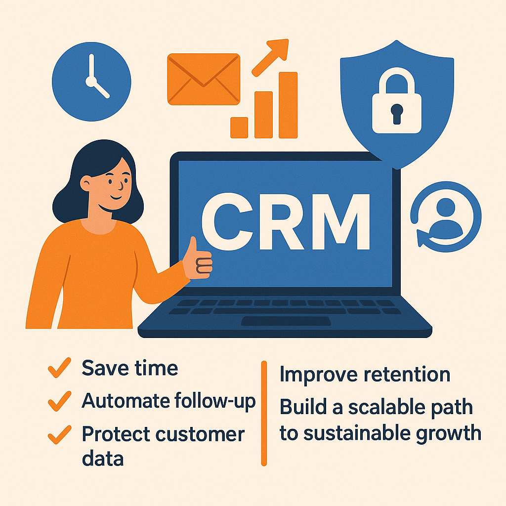 CRM helps startups automate follow-up, protect data, retain customers, and scale growth.